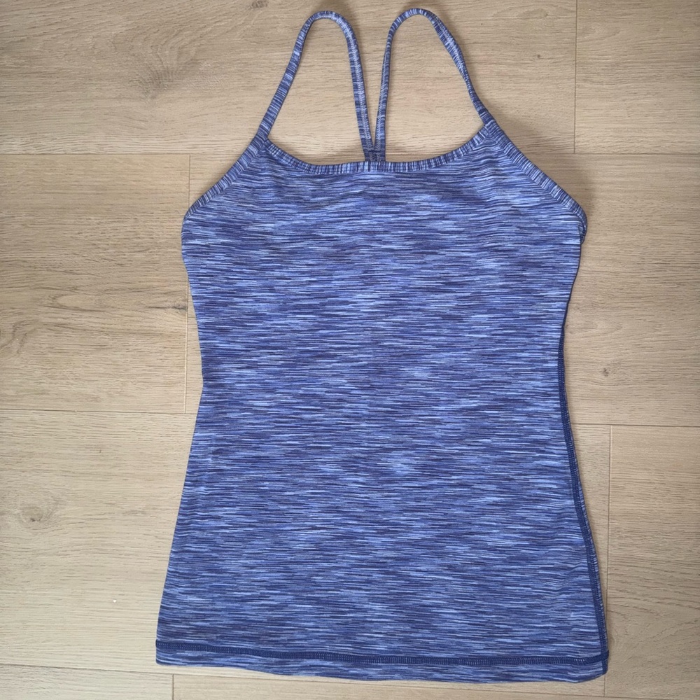 Blue Lululemon Power Y tank top